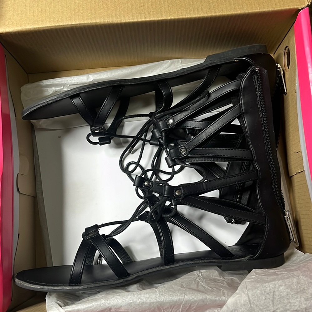 Black Sandals Gladiator